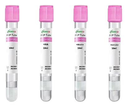 Manso PRP tubes: ACD + gel, + HA, + biotin and + activator